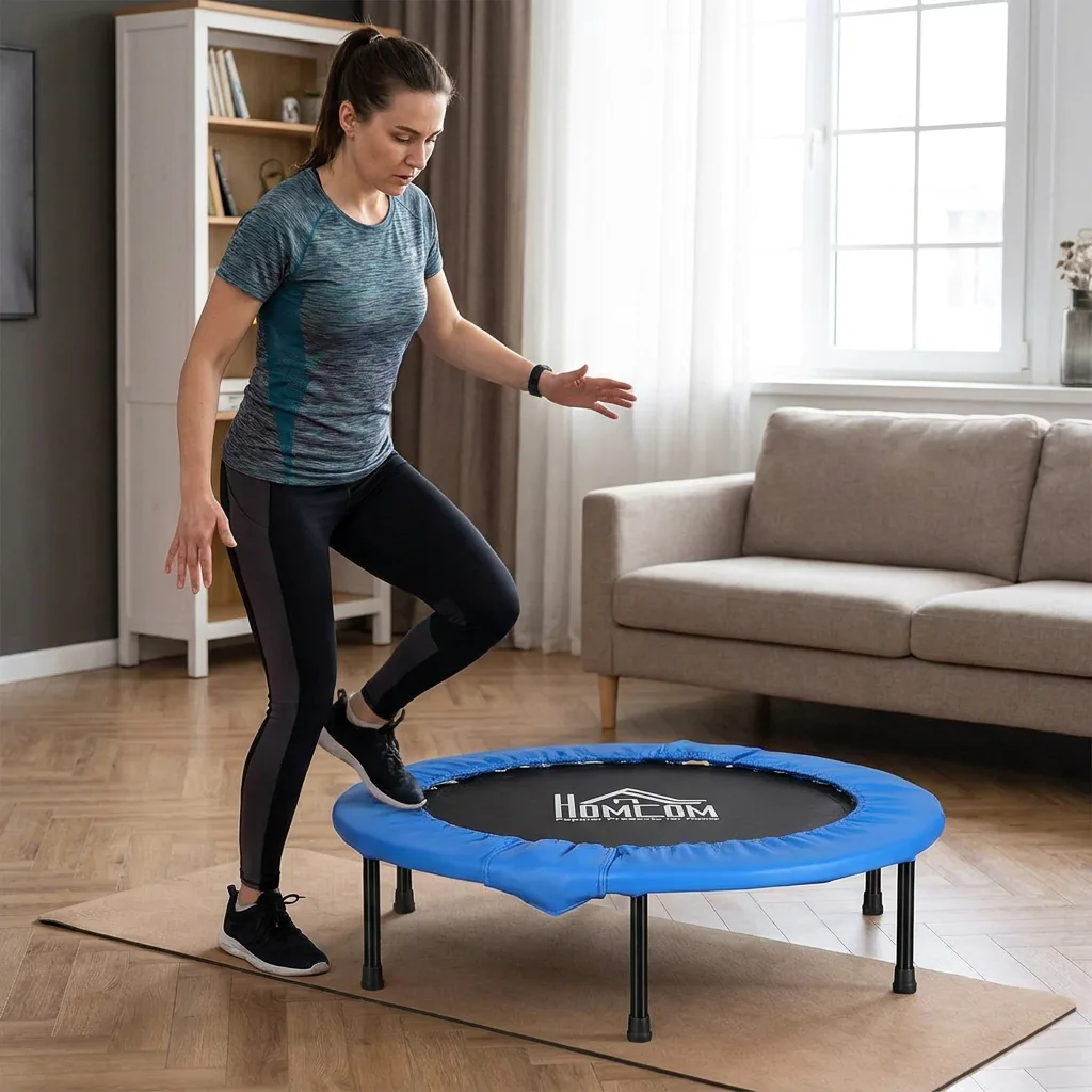 Segurança num trampolim de fitness HOMCOM: o que realmente altera o risco?