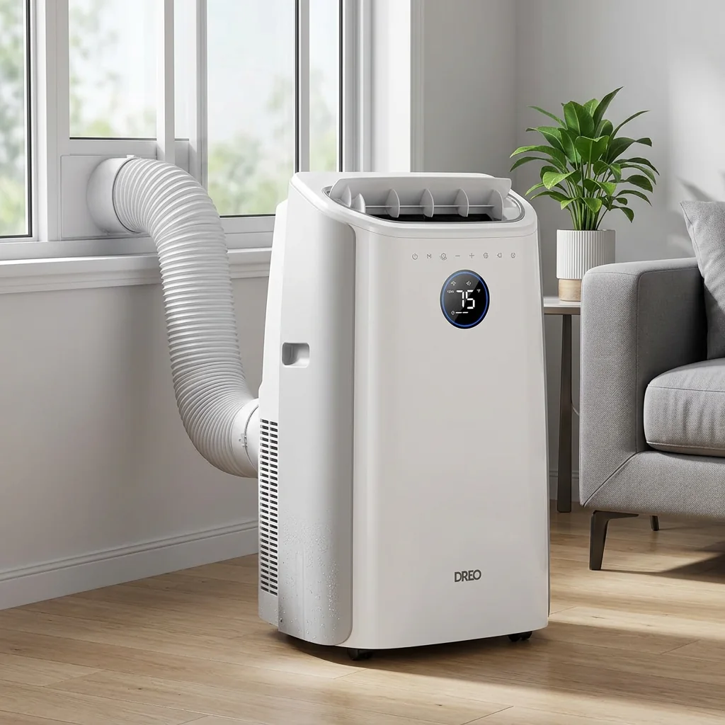 Ar condicionado portátil DREO de 10.000 BTU: o que oferece e o que deve ter em atenção