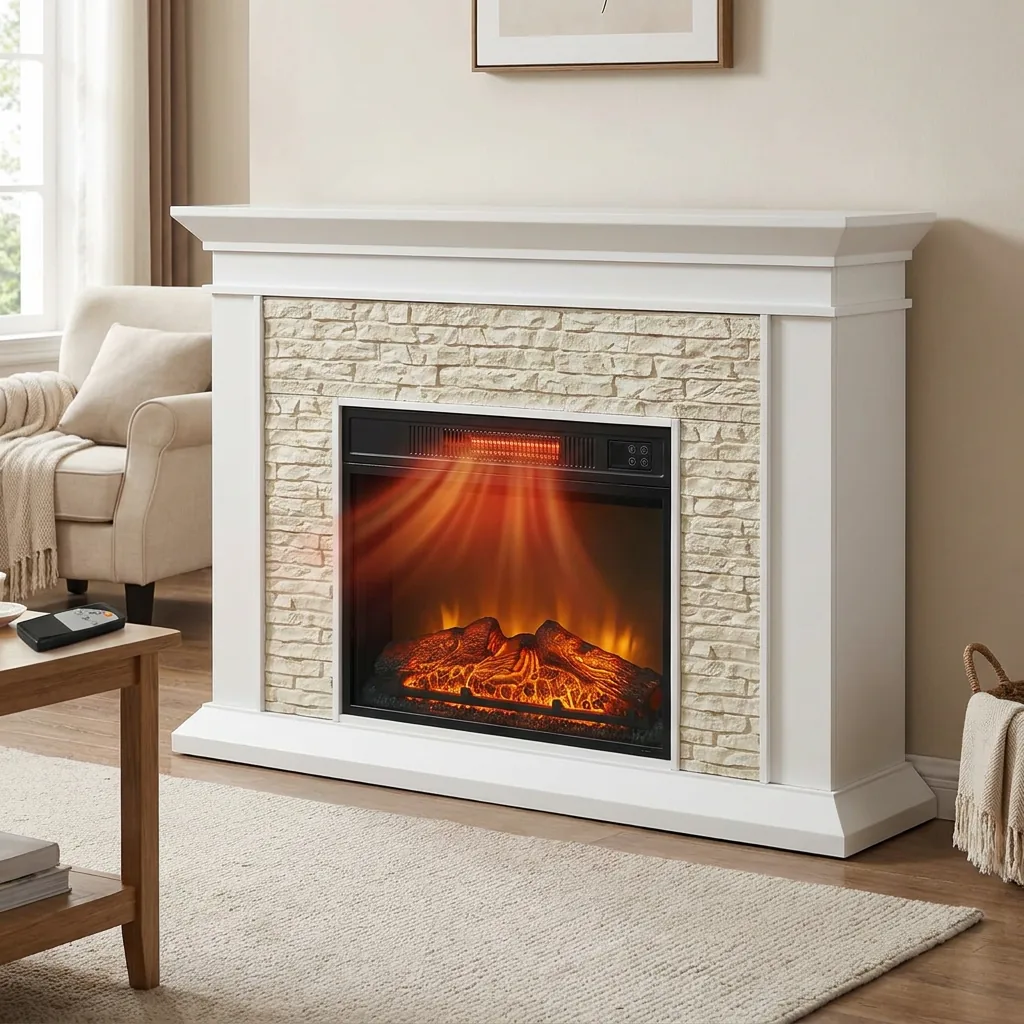 Lareira elétrica HOMCOM: efeito decorativo e aquecimento