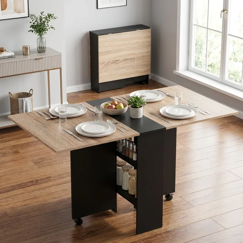 Mesa de jantar HOMCOM: lugares, formato e materiais