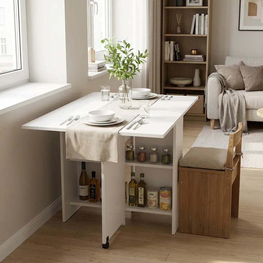 Mesa dobrável HOMCOM: flexibilidade para espaços pequenos
