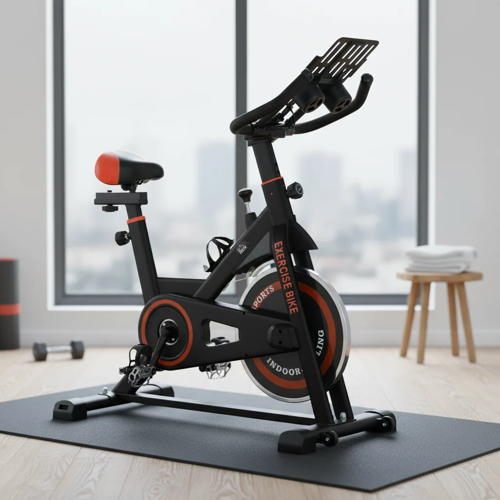 Bicicleta estática HOMCOM com resistência ajustável e ecrã LCD