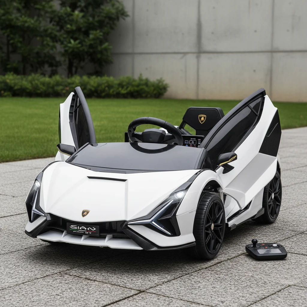 Carro elétrico infantil HOMCOM Lamborghini SIAN 12 V com comando