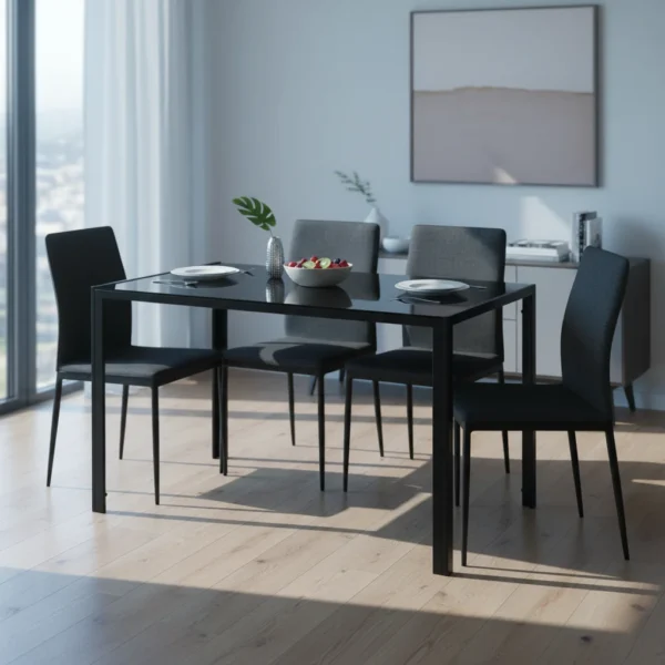 Mesa de jantar HOMCOM em vidro