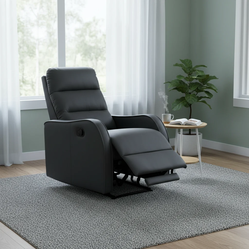Poltrona relax reclinável manual HOMCOM com apoio para os pés