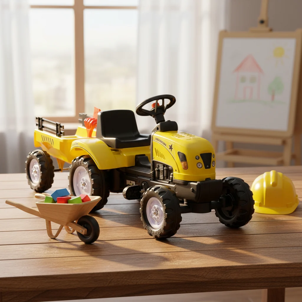 Trator a pedais infantil HOMCOM com reboque