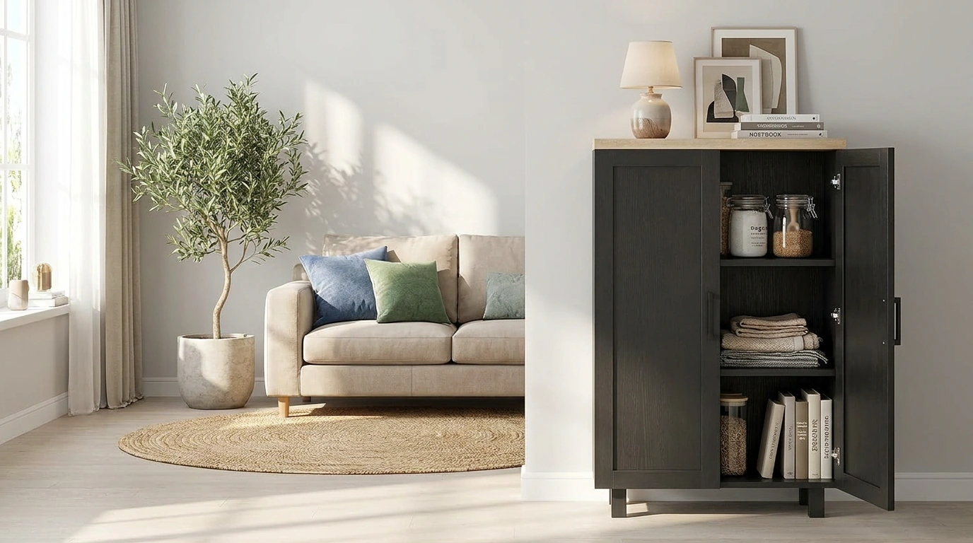 Sala contemporânea com mobiliário HOMCOM
